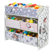 Load image into Gallery viewer, 101 Dalmations Disney Kids Bedroom Toy Storage Unit with 6 Bins - Aristocats, Bambi, Thumper hello4kids