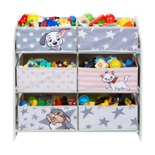 Load image into Gallery viewer, 101 Dalmations Disney Kids Bedroom Toy Storage Unit with 6 Bins - Aristocats, Bambi, Thumper hello4kids