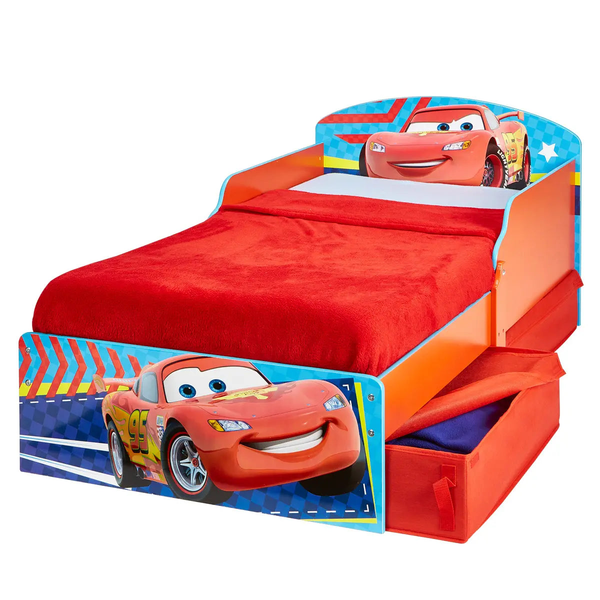 Lettino per bambini Disney Cars con contenitore