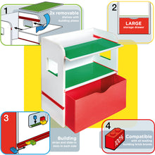 Load image into Gallery viewer, Room 2 Build Kids Toy Storage Unit with Building Brick hello4kids