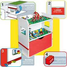Load image into Gallery viewer, Room 2 Build Kids Toy Storage Unit with Building Brick hello4kids