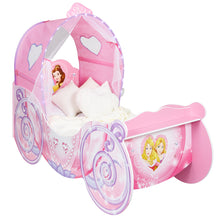 Load image into Gallery viewer, Disney Princess Kids Carriage Toddler Bed with light up canopy Disney4kids