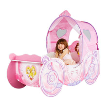 Load image into Gallery viewer, Disney Princess Kids Carriage Toddler Bed with light up canopy Disney4kids