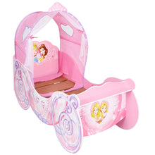 Load image into Gallery viewer, Disney Princess Kids Carriage Toddler Bed with light up canopy Disney4kids