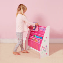 Load image into Gallery viewer, Flowers and Birds Kids Sling Bookcase - Bedroom Book Storage Disney4kids