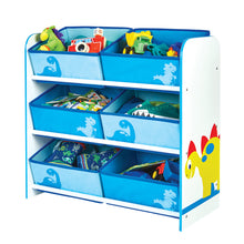 Lade das Bild in den Galerie-Viewer, Dinosaurs Kids Bedroom Toy Storage Unit with 6 Bins Disney4kids