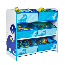 Lade das Bild in den Galerie-Viewer, Dinosaurs Kids Bedroom Toy Storage Unit with 6 Bins Disney4kids
