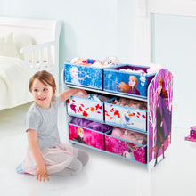 Load image into Gallery viewer, Frozen Kids Bedroom Toy Storage Unit with 6 Bins hello4kids