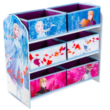 Load image into Gallery viewer, Frozen Kids Bedroom Toy Storage Unit with 6 Bins hello4kids