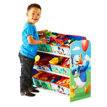 Load image into Gallery viewer, Mickey Mouse Kids Bedroom Toy Storage Unit with 6 Bins Disney4kids