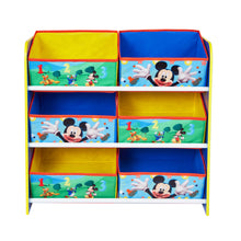 Load image into Gallery viewer, Mickey Mouse Kids Bedroom Toy Storage Unit with 6 Bins Disney4kids
