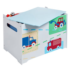 Load image into Gallery viewer, Vehicles Kids Toy Box - Children's Bedroom Storage Chest hello4kids