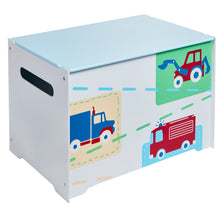 Load image into Gallery viewer, Vehicles Kids Toy Box - Children's Bedroom Storage Chest hello4kids