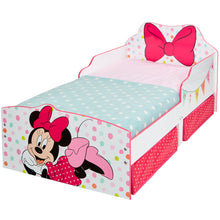 Lade das Bild in den Galerie-Viewer, Minnie Mouse Toddler Bed with underbed storage hello4kids
