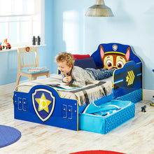 Load image into Gallery viewer, Paw Patrol Chase Kids Toddler Bed with Storage Drawers hello4kids
