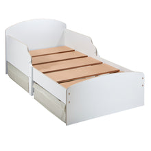 Load image into Gallery viewer, White Kids Toddler Bed with Storage Drawers hello4kids
