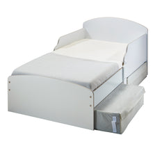 Load image into Gallery viewer, White Kids Toddler Bed with Storage Drawers hello4kids