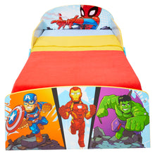 Load image into Gallery viewer, Marvel Superhero Adventures Kids Toddler Bed with Storage Drawers hello4kids