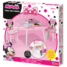 Ielādējiet attēlu galerijas skatītājā, Minnie Mouse Kids Table and 2 Chairs Set Disney4kids
