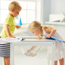 Load image into Gallery viewer, White Kids Craft Table and 2 Chairs Set hello4kids