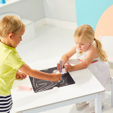 Load image into Gallery viewer, White Kids Craft Table and 2 Chairs Set hello4kids