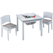 Load image into Gallery viewer, White Kids Craft Table and 2 Chairs Set hello4kids