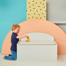 Load image into Gallery viewer, White Toy Box Bench - Children's Bedroom Storage Chest hello4kids