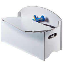 Load image into Gallery viewer, White Toy Box Bench - Children's Bedroom Storage Chest hello4kids
