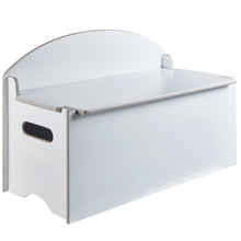 Load image into Gallery viewer, White Toy Box Bench - Children's Bedroom Storage Chest hello4kids