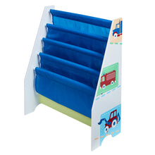 Load image into Gallery viewer, Vehicles Kids Sling Bookcase - Bedroom Book Storage hello4kids