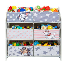 Laadige pilt galeriivaaturisse, 101 Dalmations Disney Kids Bedroom Toy Storage Unit with 6 Bins - Aristocats, Bambi, Thumper hello4kids
