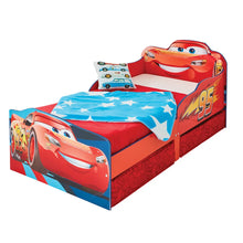 Ielādējiet attēlu galerijas skatītājā, Disney Cars Kids Toddler Bed with Storage hello4kids
