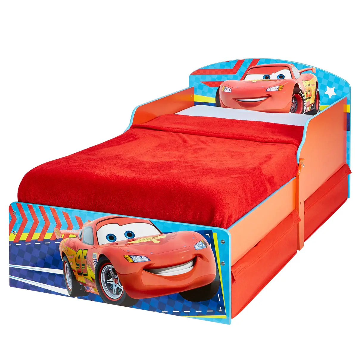 Disney Cars Kids Toddler Bed with Storage
