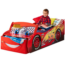 Load image into Gallery viewer, Disney Cars Lightning McQueen Kids Toddler Bed with Storage Drawer and Light Up Windscreen hello4kids
