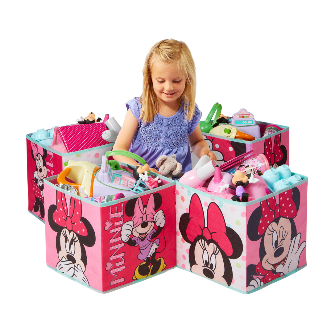 Cube Storage Little Girl Toy Boxes Minnie Mouse Kids Cube Toy