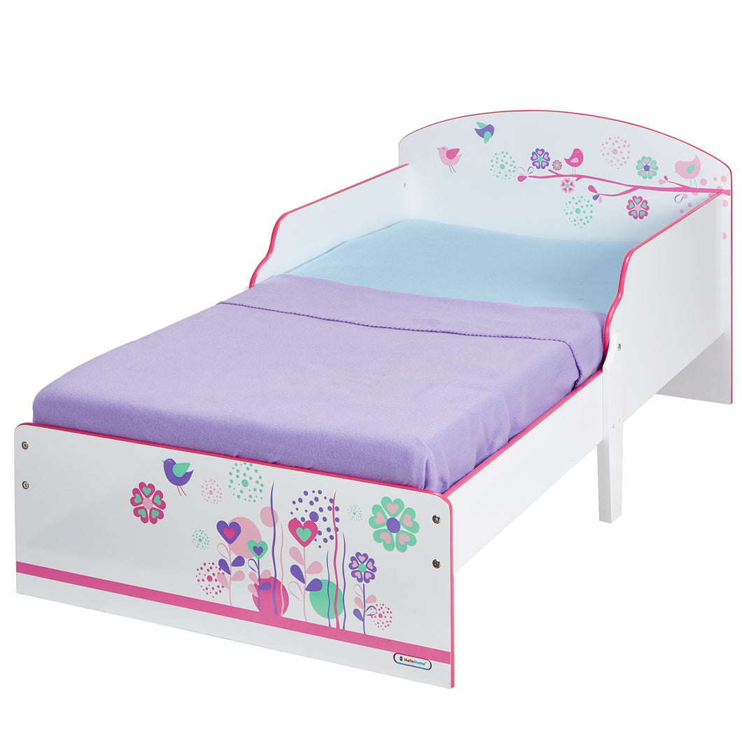 Flowers and Birds Toddler Bed hello4kids