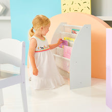 Lataa kuva Galleria-katseluun, White Kids Sling Bookcase - Bedroom Book Storage hello4kids
