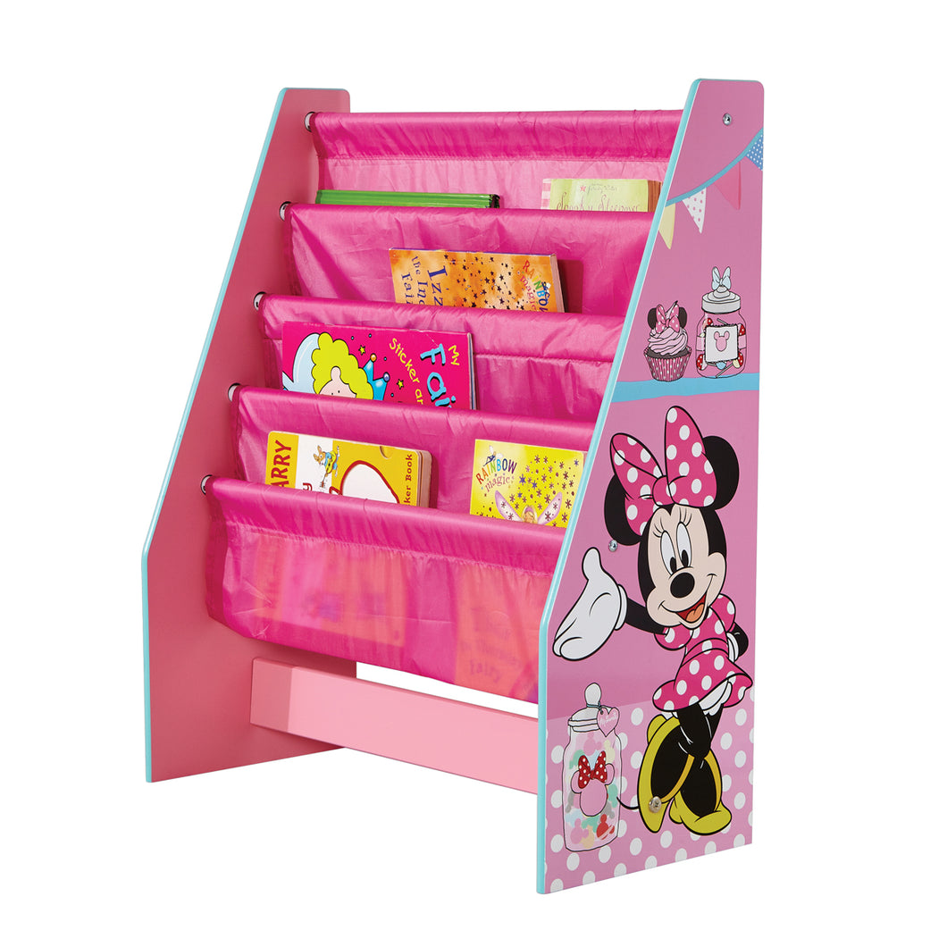 Minnie Mouse Kids Sling Bookcase - Bedroom Book Storage hello4kids