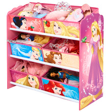 Ielādējiet attēlu galerijas skatītājā, Disney Princess Toy Storage Unit with 6 Bins Disney4kids
