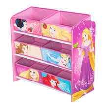 Ielādējiet attēlu galerijas skatītājā, Disney Princess Toy Storage Unit with 6 Bins Disney4kids
