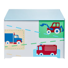 Load image into Gallery viewer, Vehicles Kids Toy Box - Children&#39;s Bedroom Storage Chest hello4kids
