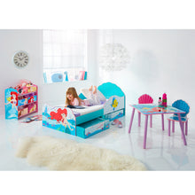 Ielādējiet attēlu galerijas skatītājā, Disney Princess Ariel Kids Toddler Bed with Storage Drawers Disney4kids
