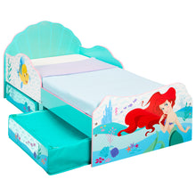 Загрузить изображение в средство просмотра галереи, Disney Princess Ariel Kids Toddler Bed with Storage Drawers Disney4kids
