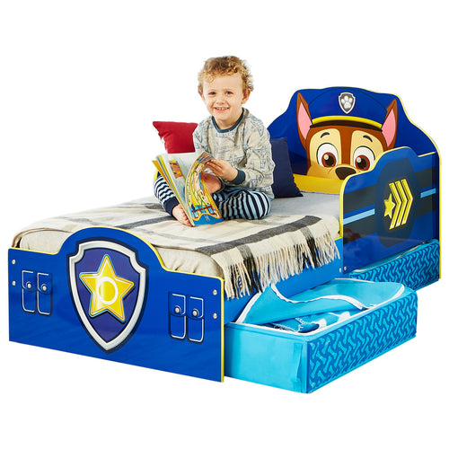 Paw Patrol Chase Kids Toddler Bed with Storage Drawers hello4kids