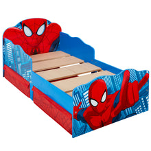 Lataa kuva Galleria-katseluun, Marvel Spiderman Kids Toddler Bed with Light Up Eyes and Storage Drawers  hello4kids
