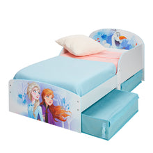 Ielādējiet attēlu galerijas skatītājā, Frozen Kids Toddler Bed with Storage Drawers hello4kids
