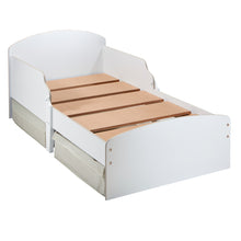 Load image into Gallery viewer, White Kids Toddler Bed with Storage Drawers  hello4kids
