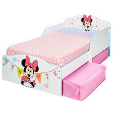 Загрузить изображение в средство просмотра галереи, Minnie Mouse Kids Toddler Bed with Storage Drawers hello4kids
