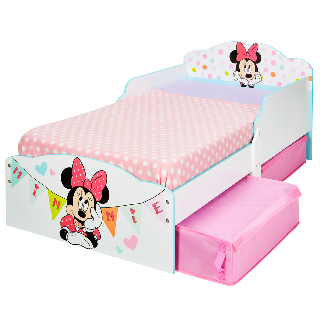 Minnie Mouse Kids Toddler Bed with Storage Drawers hello4kids