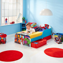 Ielādējiet attēlu galerijas skatītājā, Marvel Superhero Adventures Kids Toddler Bed with Storage Drawers hello4kids
